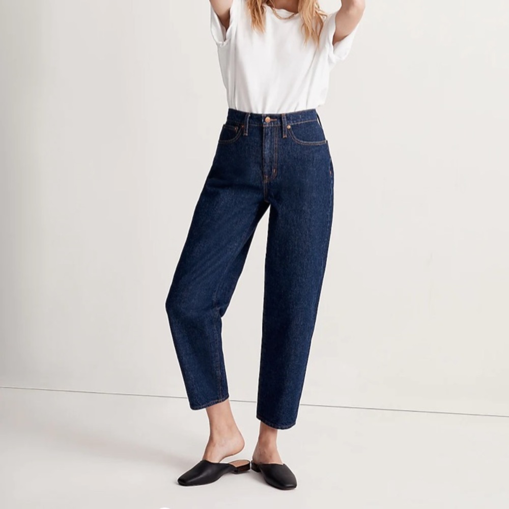 Madewell Balloon Jeans in Mapleside Wash Size 25 Wide Leg High Rise Like New